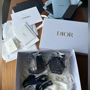 Dior Gift Box + Chanel + Prada goodies